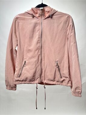 Light Pink Hooded Windbreaker Jacket